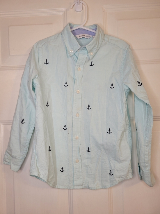 Janie and Jack Other - Janie and Jack Boys' Light Blue Anchor Button-Down Shirt